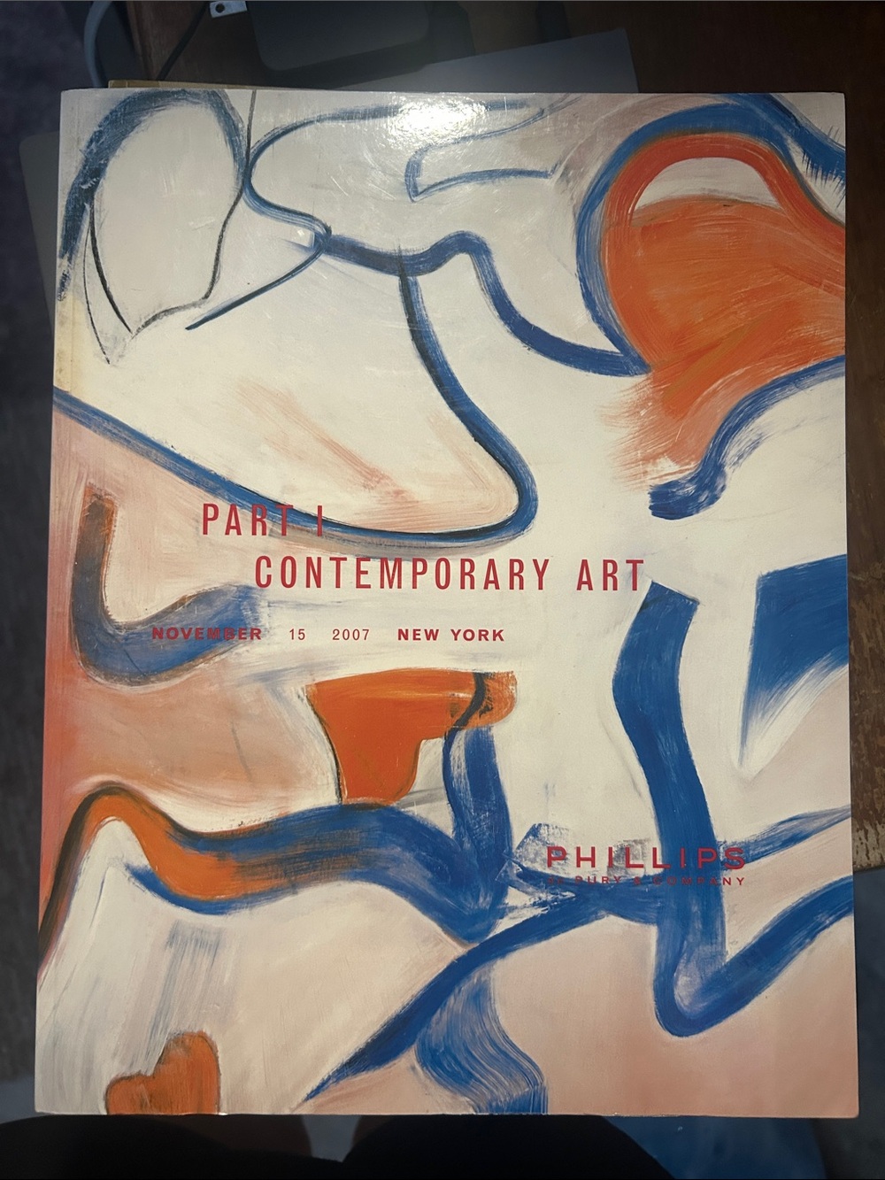 Phillips de Pury & Company auction catalog for Part I Contemporary Art Catalog